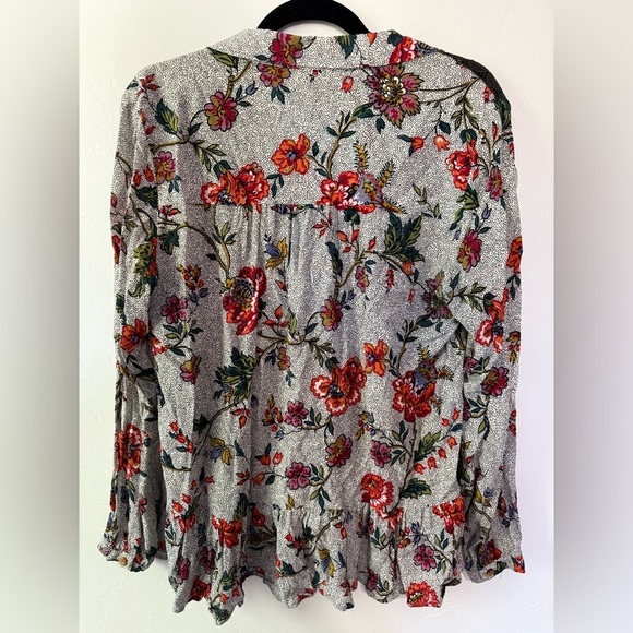 Maeve by Anthropologie Janie Flounced Peasant Blouse - Picture 11 of 13